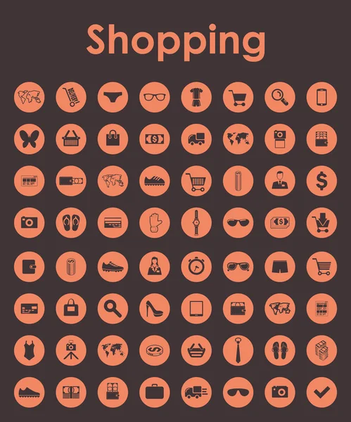 Uppsättning shopping ikoner — Stock vektor