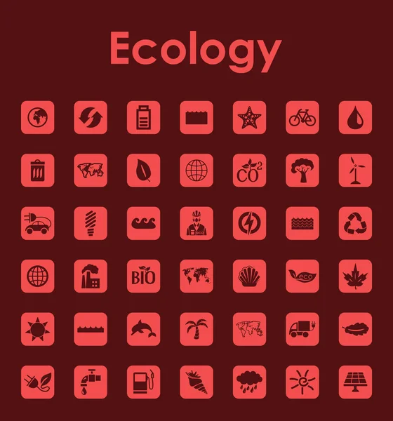 Set van ecologieiconen — Stockvector