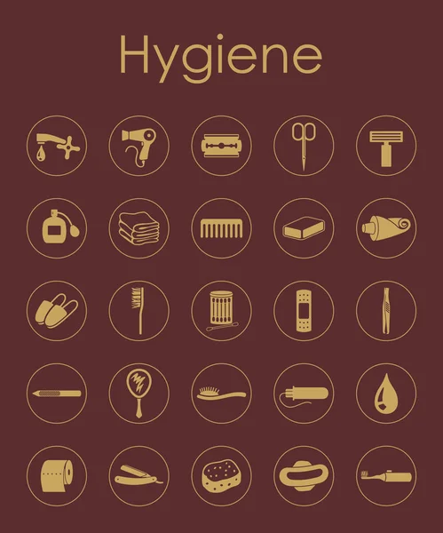 Set of hygiene icons — Stock Vector