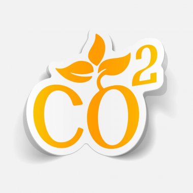 tasarım öğesi: co2 işareti dioksit