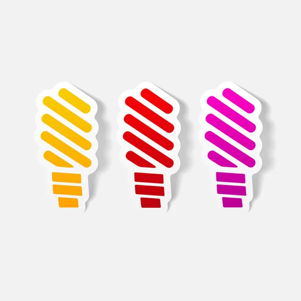 Design element fluorescent light bulb — Stock Vector
