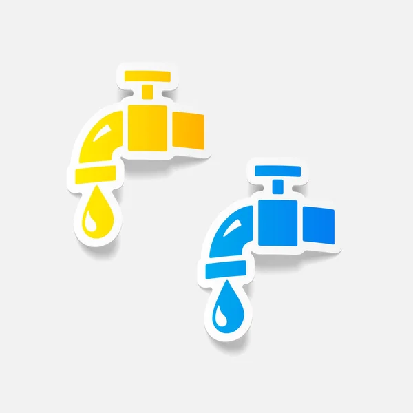 Elemento di design rubinetto dell'acqua — Vettoriale Stock