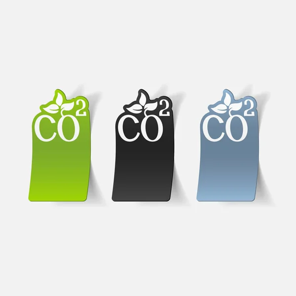 Στοιχείο σχεδίασης: σημάδι διοξειδίου co2 — Διανυσματικό Αρχείο
