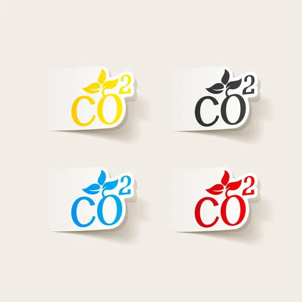 Design element: co2 sign dioxide — Stock Vector
