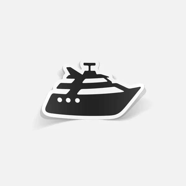 Yacht di design realistico — Vettoriale Stock