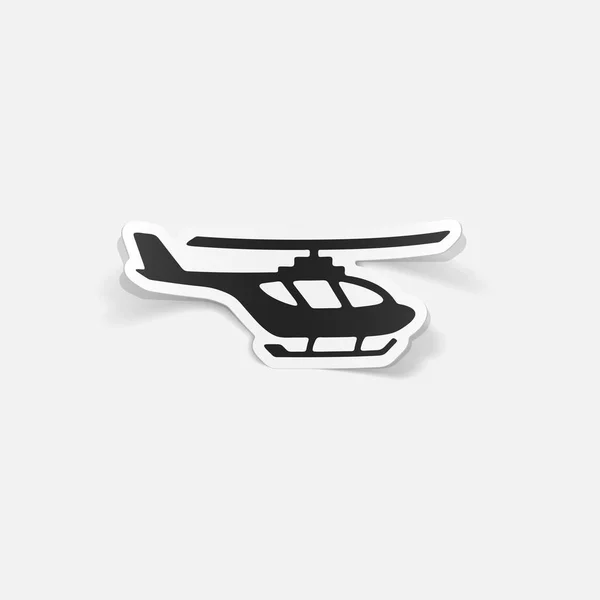 Realistic element helicopter — Stock Vector