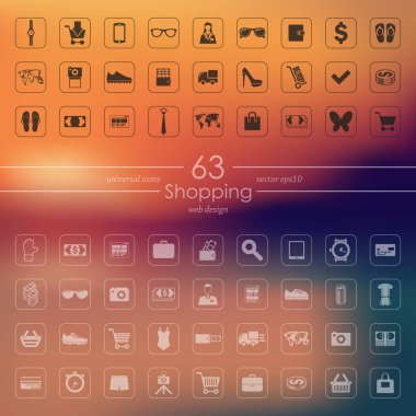 alışveriş simgeleri dizisi