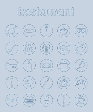 Restoran basit simgeler kümesi