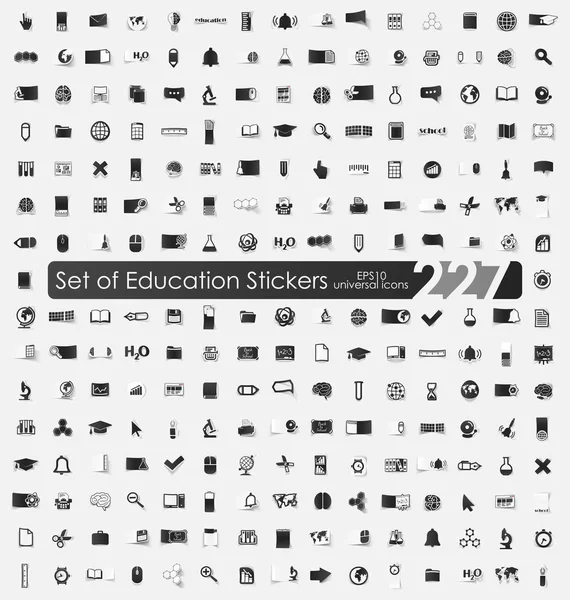 Set van onderwijs stickers — Stockvector