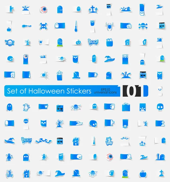 Jeu de stickers Halloween — Image vectorielle