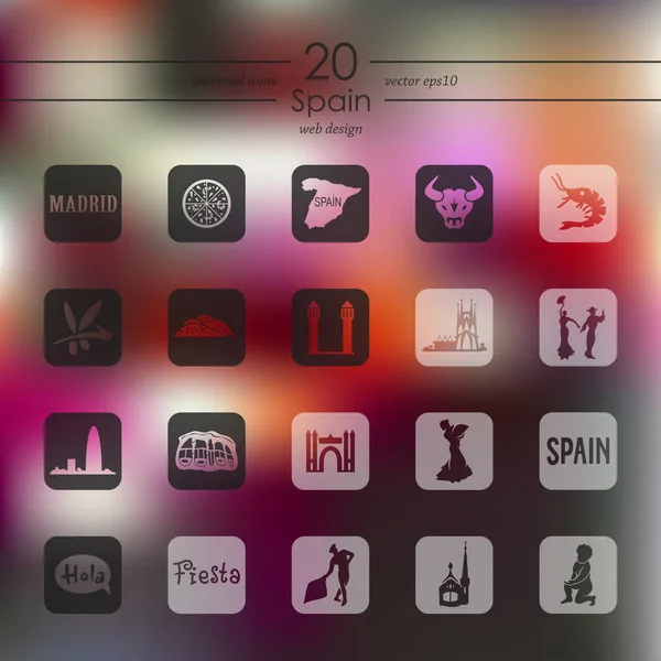 Набор икон Испании — стоковый вектор