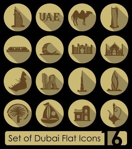 Conjunto de iconos de Dubai — Vector de stock