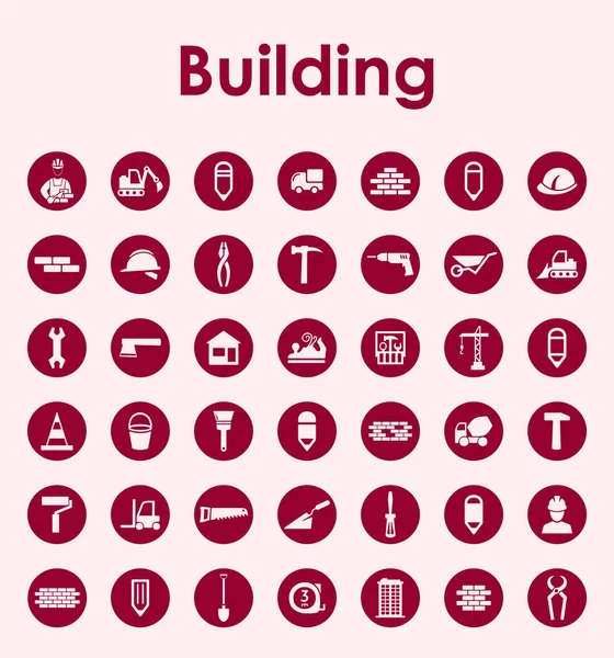 Set of building simple icons — Stock Vector