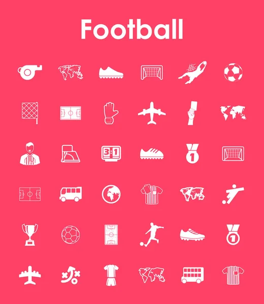 Набор простых икон футбола — стоковый вектор