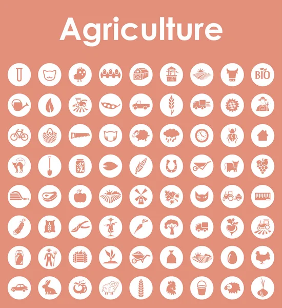 Набір сільськогосподарських простих іконок — стоковий вектор
