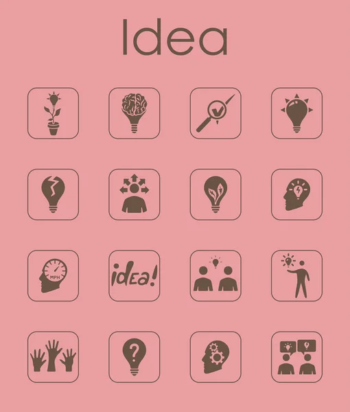 Set di idee icone semplici — Vettoriale Stock
