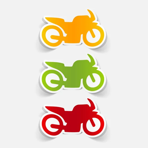 現実的なデザイン要素: オートバイ — ストックベクタ
