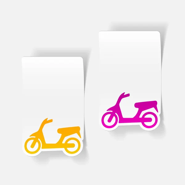 Elemento de diseño realista: scooter — Archivo Imágenes Vectoriales