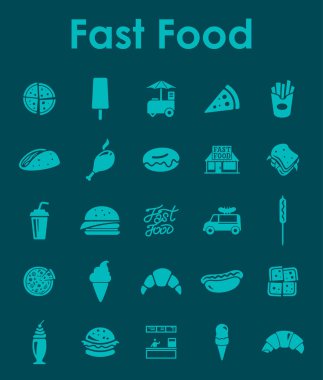 Bir grup fast food ikonu