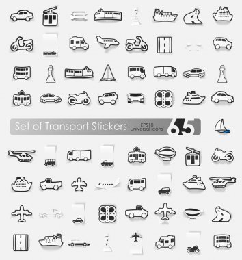 Taşıma çıkartmaları kümesi