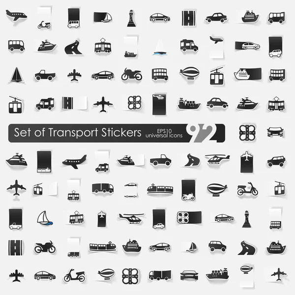 Set of transport stickers — Stock Vector