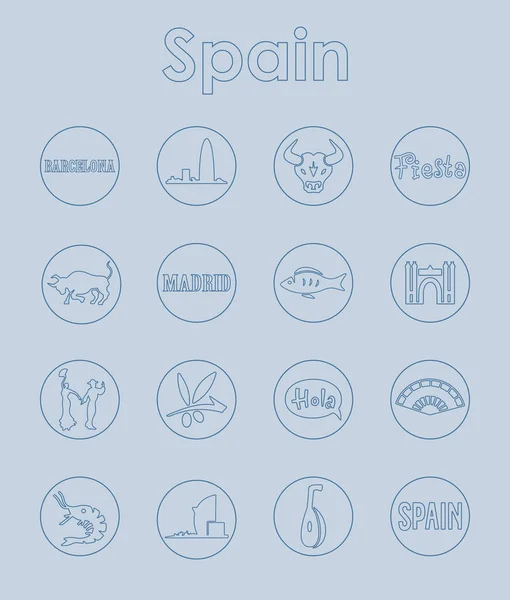 Conjunto de ícones Espanha — Vetor de Stock