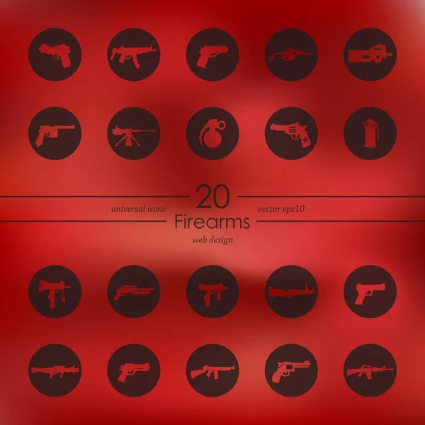 Conjunto de ícones de armas de fogo —  Vetores de Stock