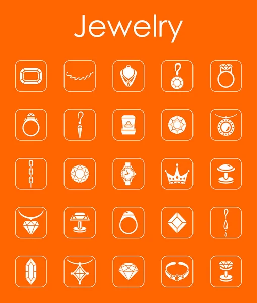 Set of jewelry icons — Stock Vector