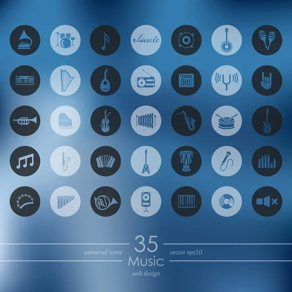 Set of music icons — Stock Vector