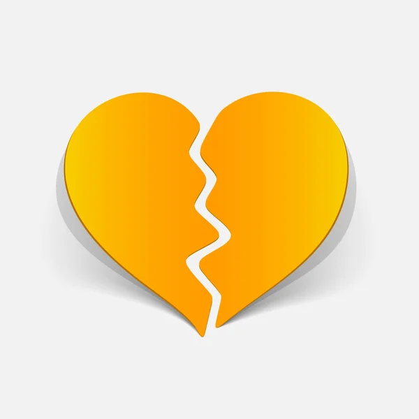 Ontwerpelement: gebroken hart — Stockvector