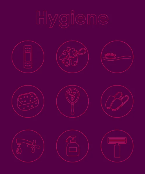 Set of hygiene icons — Stock Vector