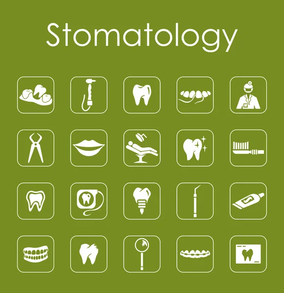 Reihe von Symbolen der Stomatologie — Stockvektor