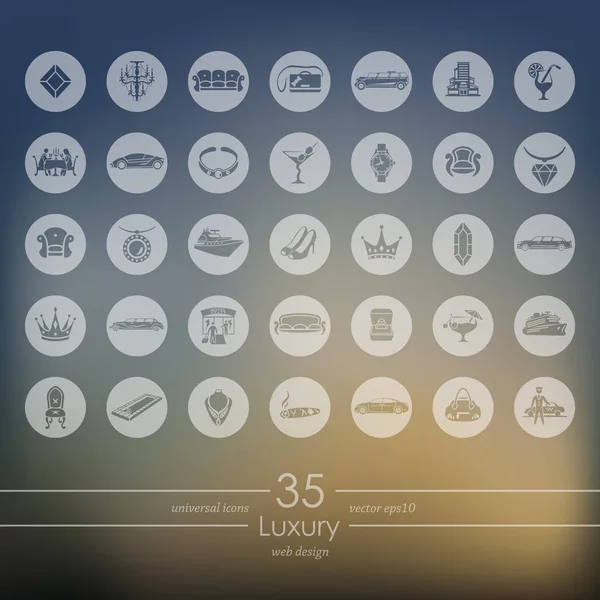 Conjunto de iconos de lujo — Archivo Imágenes Vectoriales