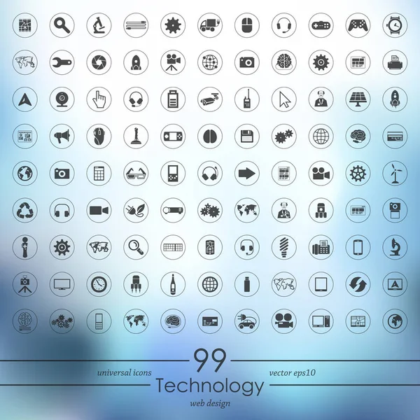 Set of technology icons — Stock Vector