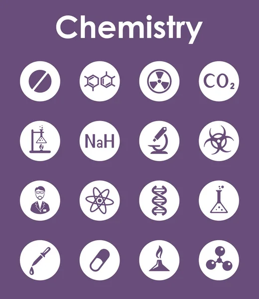 Conjunto de iconos de Química — Archivo Imágenes Vectoriales