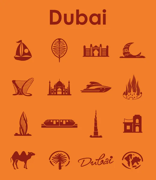 Conjunto de iconos de Dubai — Archivo Imágenes Vectoriales