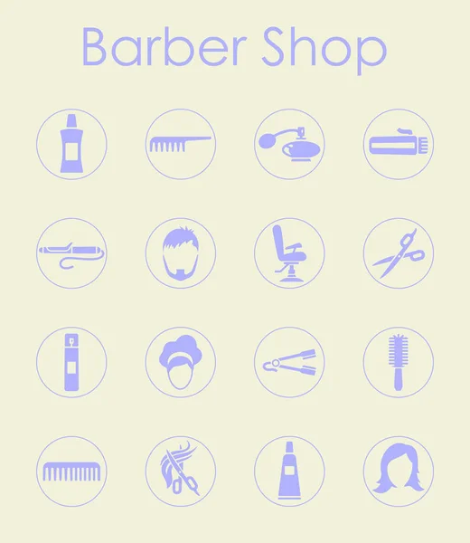 Conjunto de ícones da barbearia — Vetor de Stock