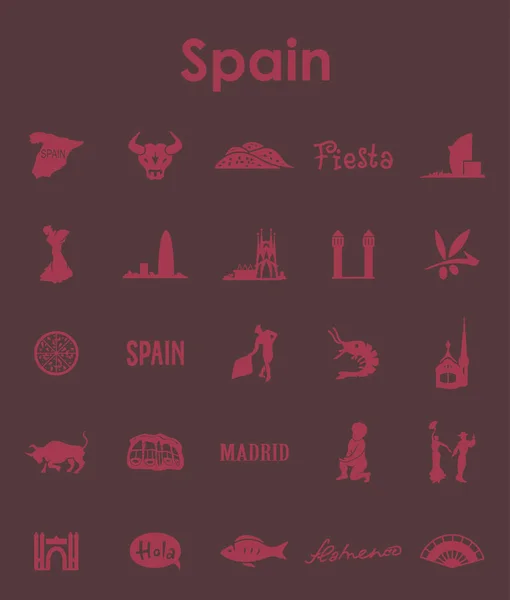 Set of Spain icons — Stock Vector