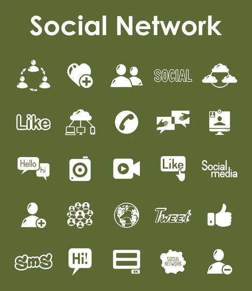 Set of social network icons — Stock Vector