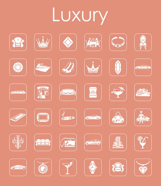 Set van luxe pictogrammen — Stockvector