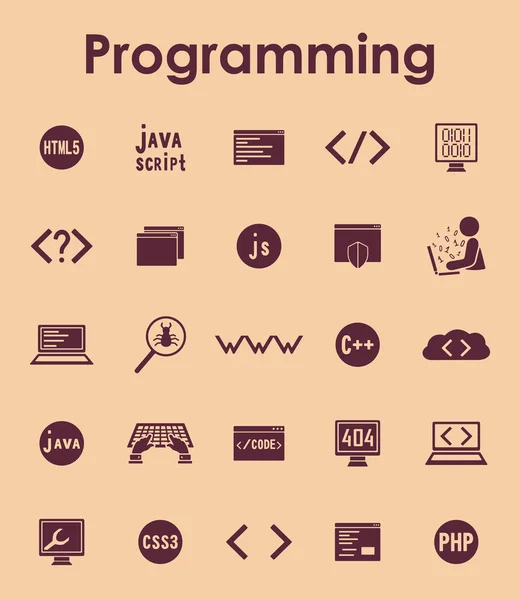 Conjunto de iconos de programación — Archivo Imágenes Vectoriales