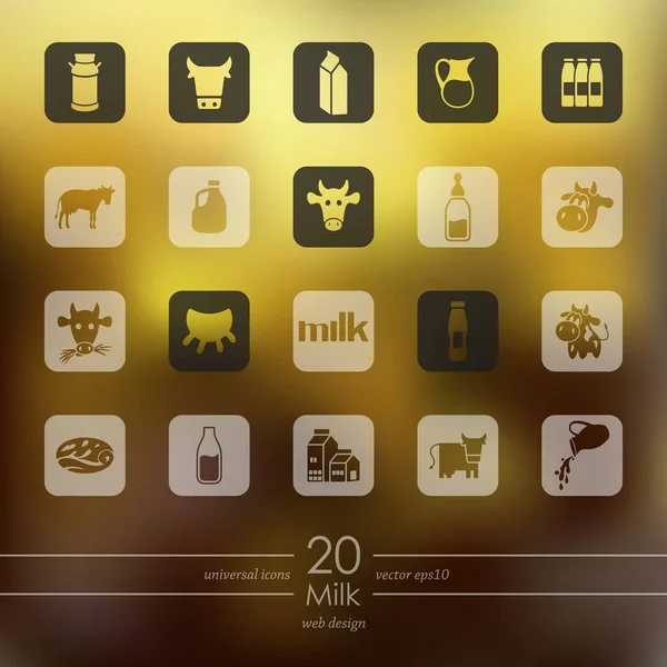 一套牛奶图标 — 图库矢量图片