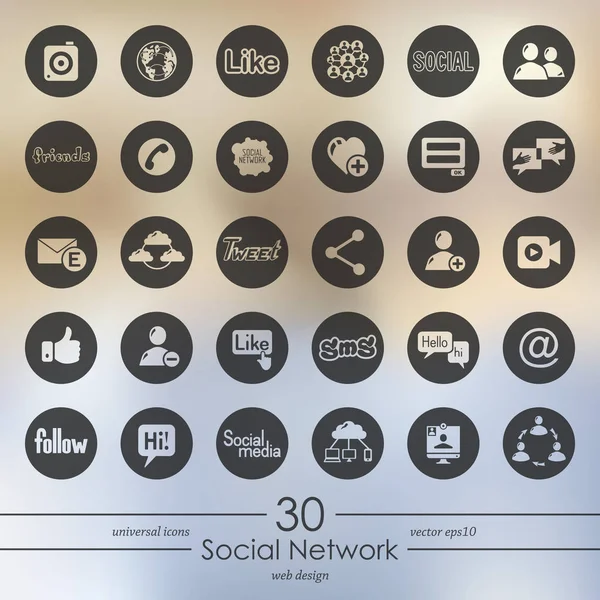 bir dizi sosyal ağ simgesi