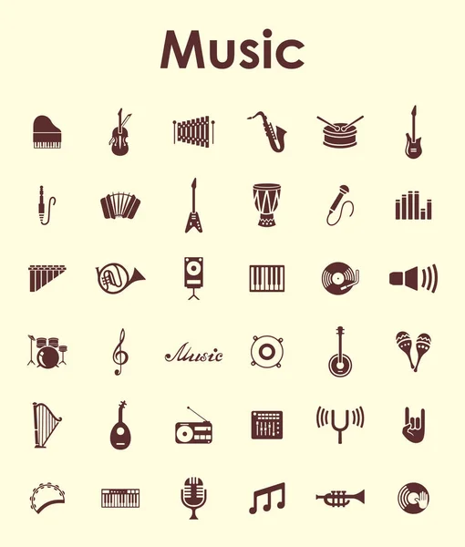 Набор музыкальных икон — стоковый вектор