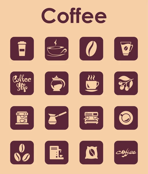 Set of coffee  icons — Stock Vector