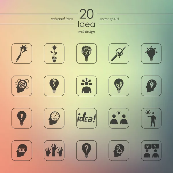 Conjunto de iconos de idea — Archivo Imágenes Vectoriales