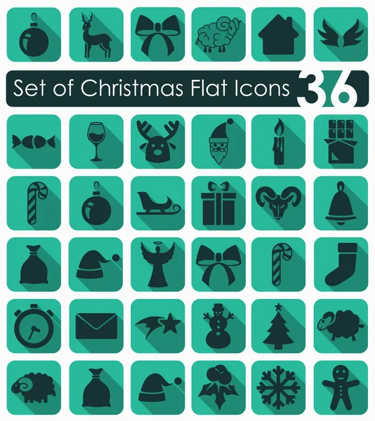 Conjunto de iconos de Navidad — Vector de stock