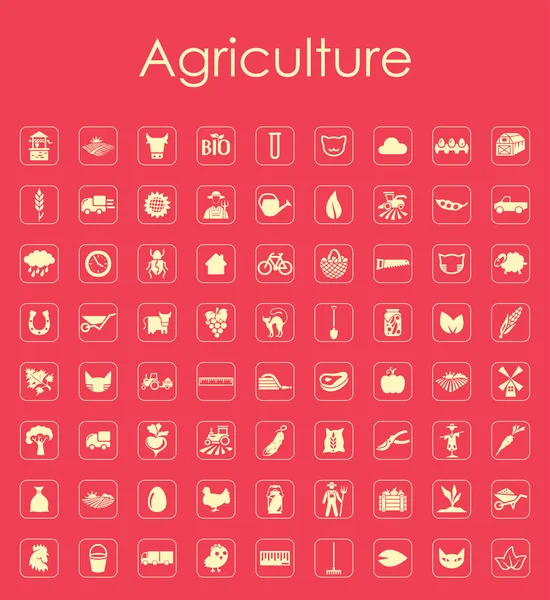 Conjunto de iconos simples de agricultura — Vector de stock