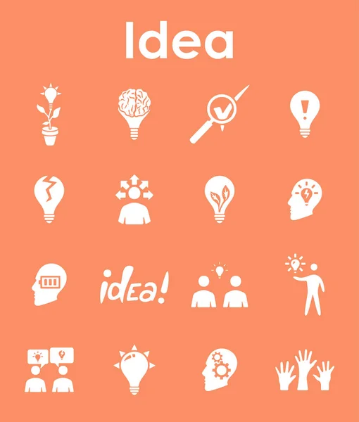 Set di idee icone semplici — Vettoriale Stock