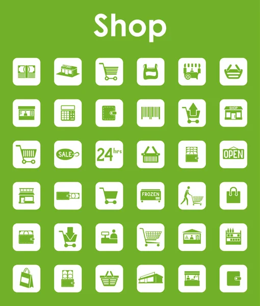 Conjunto de iconos simples tienda — Vector de stock
